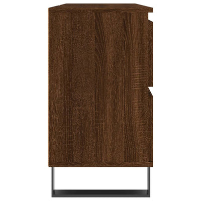 Kylpyhuoneen kaappi ruskea tammi 80x33x60 cm tekninen puu