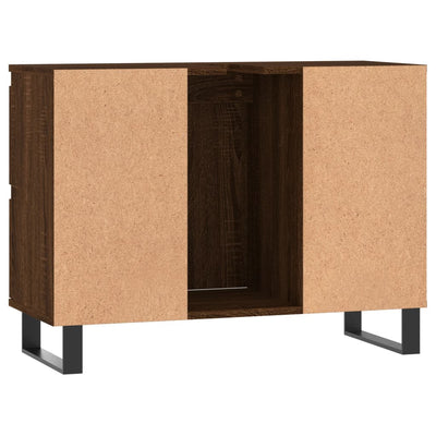 Kylpyhuoneen kaappi ruskea tammi 80x33x60 cm tekninen puu