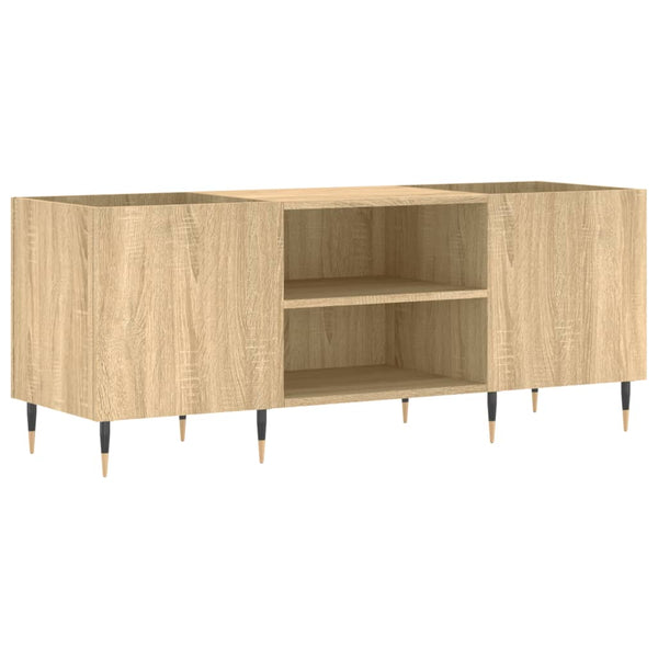 LP-levyjen säilytyskaappi Sonoma-tammi 121x38x48 cm puu