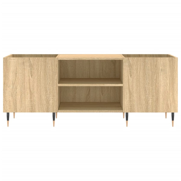 LP-levyjen säilytyskaappi Sonoma-tammi 121x38x48 cm puu
