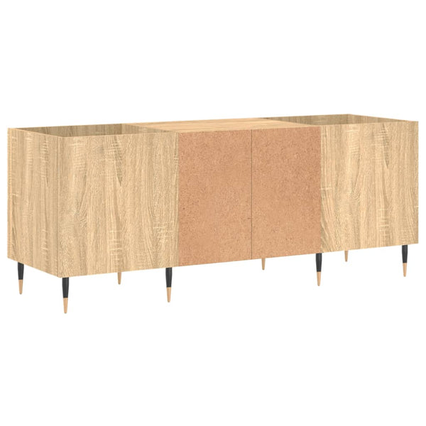 LP-levyjen säilytyskaappi Sonoma-tammi 121x38x48 cm puu