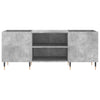 LP-levyjen säilytyskaappi betoninharmaa 121x38x48 cm puu