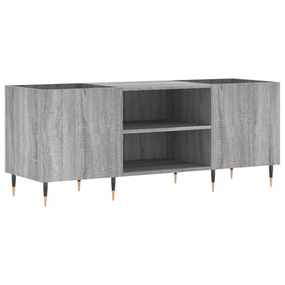 LP-levyjen säilytyskaappi harmaa Sonoma 121x38x48 cm puu