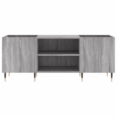 LP-levyjen säilytyskaappi harmaa Sonoma 121x38x48 cm puu
