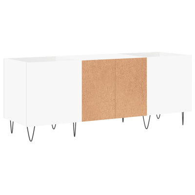 LP-levyjen säilytyskaappi valkoinen 121x38x48 cm tekninen puu