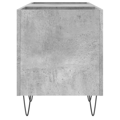 LP-levyjen säilytyskaappi betoninharmaa 121x38x48 cm puu