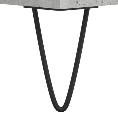 LP-levyjen säilytyskaappi betoninharmaa 121x38x48 cm puu