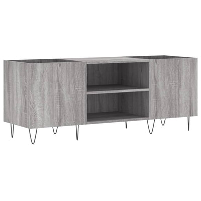 LP-levyjen säilytyskaappi harmaa Sonoma 121x38x48 cm puu