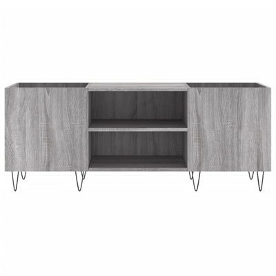 LP-levyjen säilytyskaappi harmaa Sonoma 121x38x48 cm puu