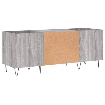 LP-levyjen säilytyskaappi harmaa Sonoma 121x38x48 cm puu