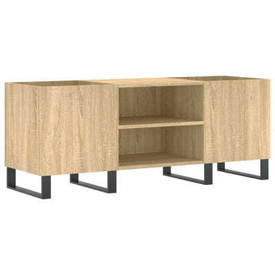 LP-levyjen säilytyskaappi Sonoma-tammi 121x38x48 cm puu