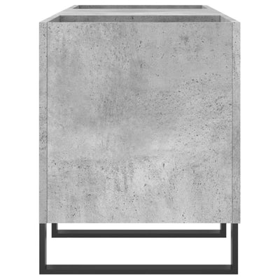 LP-levyjen säilytyskaappi betoninharmaa 121x38x48 cm puu