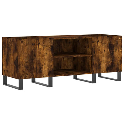 LP-levyjen säilytyskaappi savutammi 121x38x48 cm tekninen puu