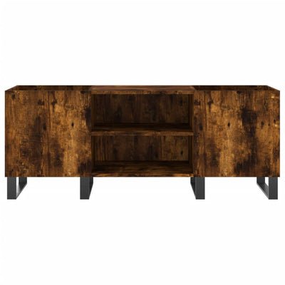 LP-levyjen säilytyskaappi savutammi 121x38x48 cm tekninen puu