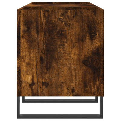 LP-levyjen säilytyskaappi savutammi 121x38x48 cm tekninen puu