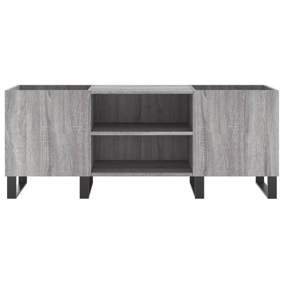 LP-levyjen säilytyskaappi harmaa Sonoma 121x38x48 cm puu