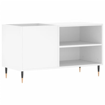 LP-levyjen säilytyskaappi valkoinen 85x38x48 cm tekninen puu