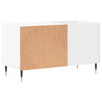 LP-levyjen säilytyskaappi valkoinen 85x38x48 cm tekninen puu