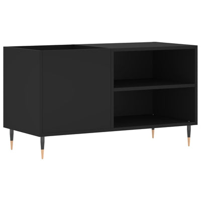 LP-levyjen säilytyskaappi musta 85x38x48 cm tekninen puu