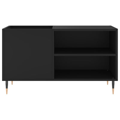 LP-levyjen säilytyskaappi musta 85x38x48 cm tekninen puu