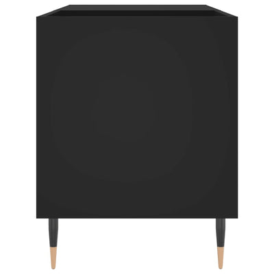 LP-levyjen säilytyskaappi musta 85x38x48 cm tekninen puu