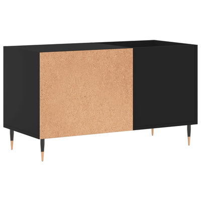 LP-levyjen säilytyskaappi musta 85x38x48 cm tekninen puu
