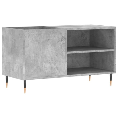 LP-levyjen säilytyskaappi betoninharmaa 85x38x48 cm puu
