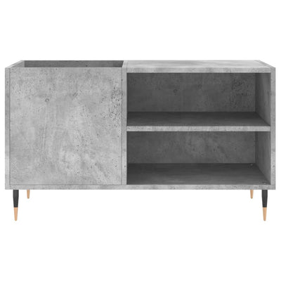 LP-levyjen säilytyskaappi betoninharmaa 85x38x48 cm puu