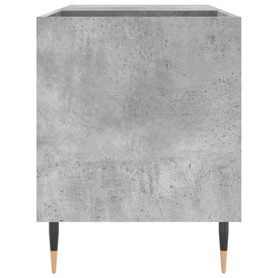 LP-levyjen säilytyskaappi betoninharmaa 85x38x48 cm puu