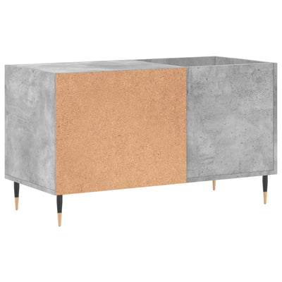 LP-levyjen säilytyskaappi betoninharmaa 85x38x48 cm puu