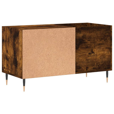 LP-levyjen säilytyskaappi savutammi 85x38x48 cm tekninen puu