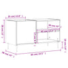 LP-levyjen säilytyskaappi harmaa Sonoma 85x38x48 cm puu