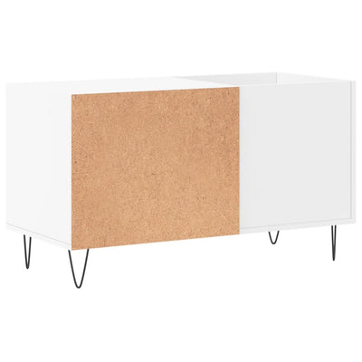 LP-levyjen säilytyskaappi valkoinen 85x38x48 cm tekninen puu