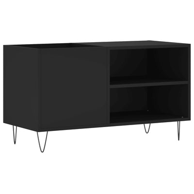 LP-levyjen säilytyskaappi musta 85x38x48 cm tekninen puu