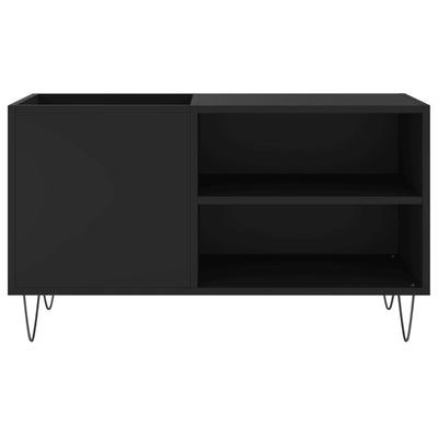 LP-levyjen säilytyskaappi musta 85x38x48 cm tekninen puu