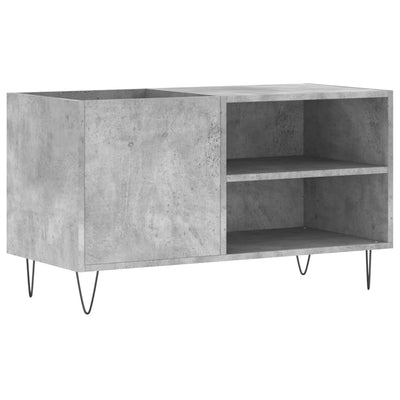 LP-levyjen säilytyskaappi betoninharmaa 85x38x48 cm puu