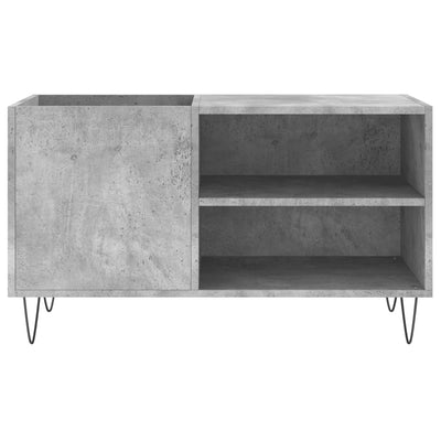 LP-levyjen säilytyskaappi betoninharmaa 85x38x48 cm puu