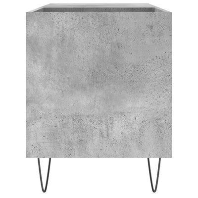 LP-levyjen säilytyskaappi betoninharmaa 85x38x48 cm puu