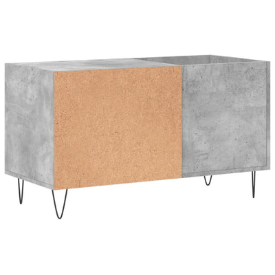 LP-levyjen säilytyskaappi betoninharmaa 85x38x48 cm puu