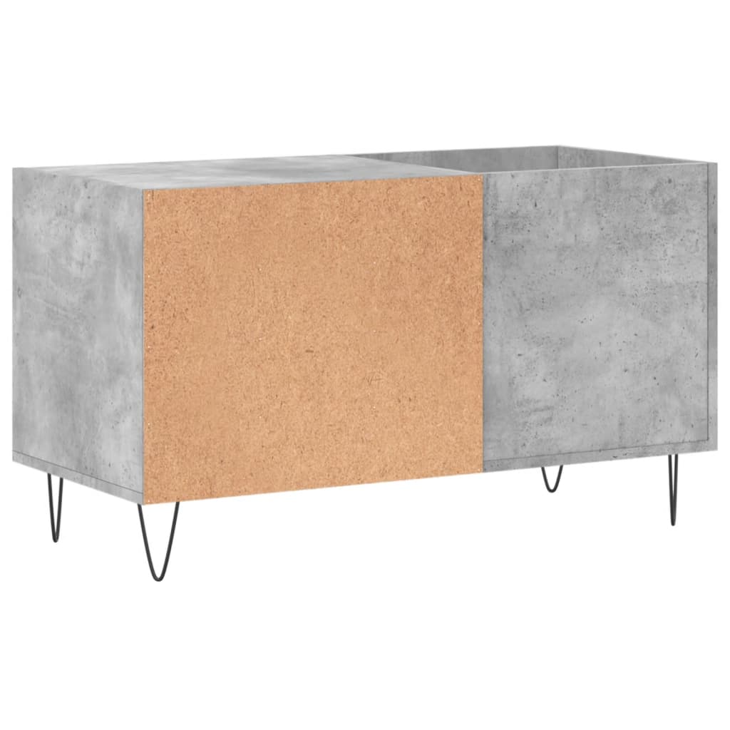 Betoninharmaa lp-levyjen säilytyskaappi Demko 85x38x48cm (puu)