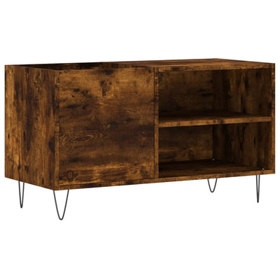 LP-levyjen säilytyskaappi savutammi 85x38x48 cm tekninen puu