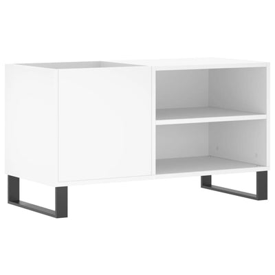 LP-levyjen säilytyskaappi valkoinen 85x38x48 cm tekninen puu