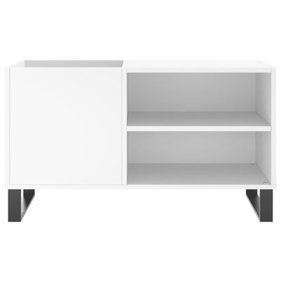 LP-levyjen säilytyskaappi valkoinen 85x38x48 cm tekninen puu