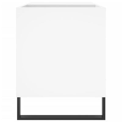 LP-levyjen säilytyskaappi valkoinen 85x38x48 cm tekninen puu