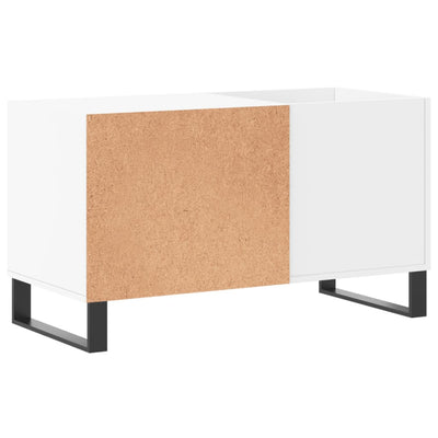 LP-levyjen säilytyskaappi valkoinen 85x38x48 cm tekninen puu