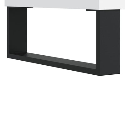 LP-levyjen säilytyskaappi valkoinen 85x38x48 cm tekninen puu
