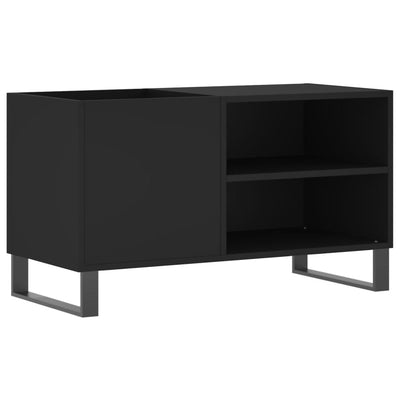 LP-levyjen säilytyskaappi musta 85x38x48 cm tekninen puu