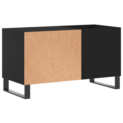 LP-levyjen säilytyskaappi musta 85x38x48 cm tekninen puu