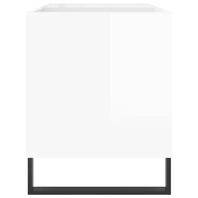 LP-levyjen säilytyskaappi korkeakiilto valk. 85x38x48 cm puu