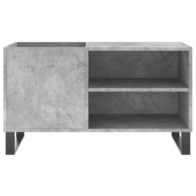 LP-levyjen säilytyskaappi betoninharmaa 85x38x48 cm puu